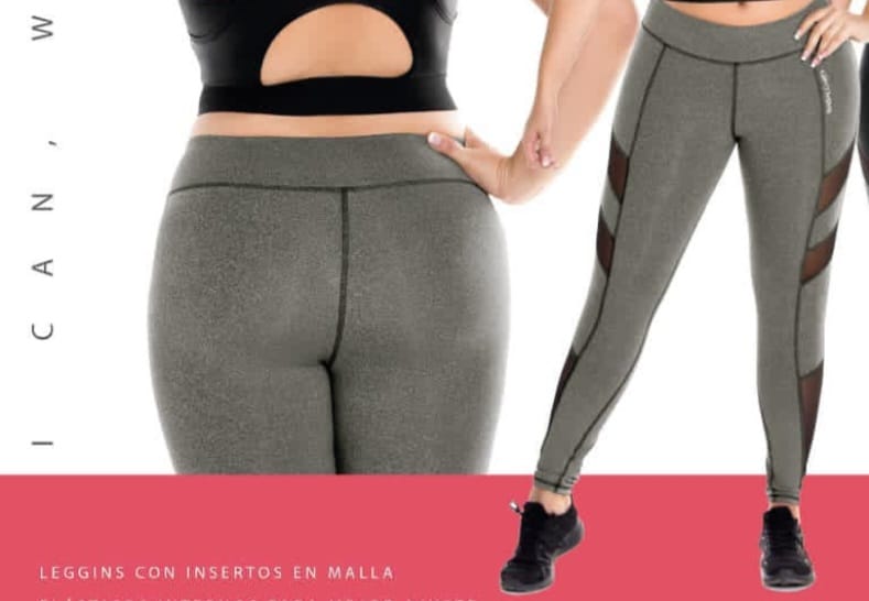 Leggins Supplex con insertos en malla