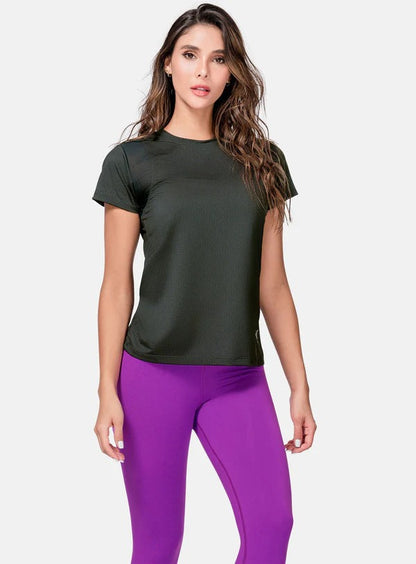 Camiseta con insertos en tela semitransparente