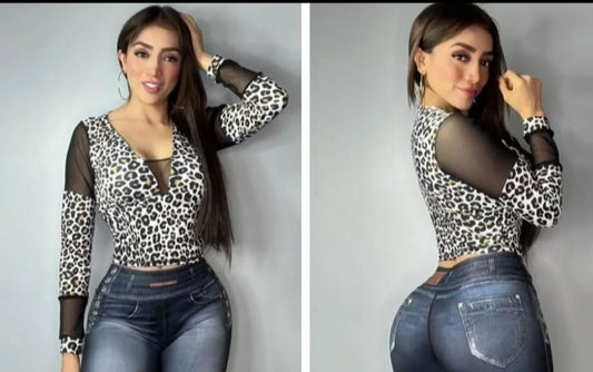 Top Blusa manga larga