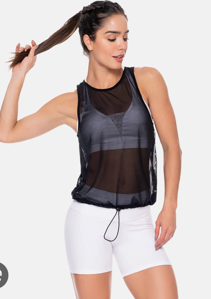 Blusa semi transparente